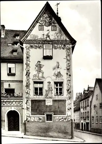 Ak Ziegenrück an der Saale Thüringen, Giebel des historischen Rathauses