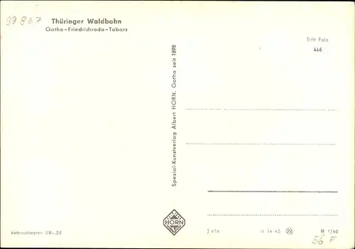 Ak Tabarz im Thüringer Wald, Waldbahn, Straßenbahn 57