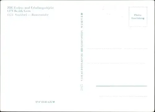 Ak Saaldorf Bad Lobenstein in Thüringen, ZBE Erholungsheim LFN Bezirk Gera, Bauernstube