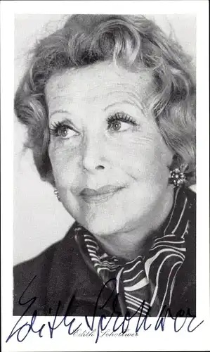 Ak Schauspielerin Edith Schollwer, Portrait, Autogramm, Ohrring