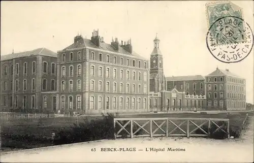 Ak Berck Plage Pas de Calais, The Maritime Hospital