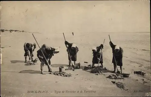 Ak Berck Plage Pas de Calais, Arten von Verrotiers und Verrotieres