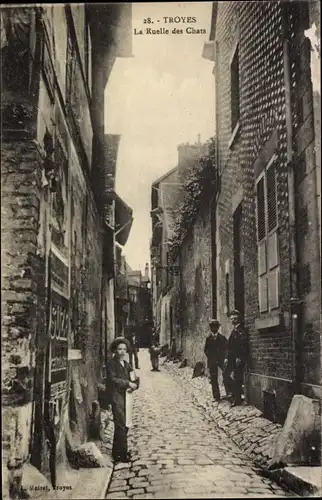 Ak Troyes Aube, Die Gasse der Katzen