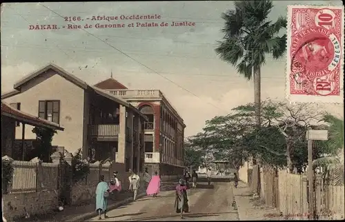 Ak Dakar, Senegal, Rue de Garonne und Justizpalast