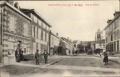 Ak Chavanges Aube, Rue du Gillard