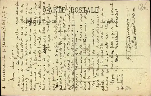 Ak Bossancourt Aube, Kirche, Männer mit Fahrrädern