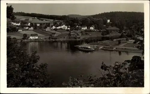 Ak Saaldorf Bad Lobenstein in Thüringen, Am Stausee der Bleiloch-Saaletalsperre