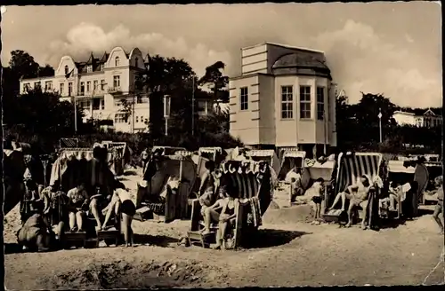 Ak Ostseebad Bansin Heringsdorf auf Usedom, Strand, Strandkörbe