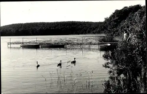 Ak Ostseebad Bansin Heringsdorf auf Usedom, Partie am Wasser, Boote