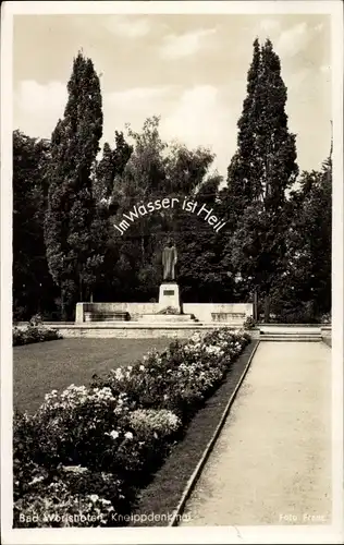 Ak Bad Wörishofen im Unterallgäu, Kneippdenkmal