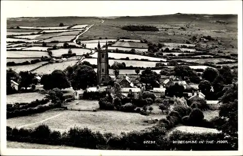 Ak Widecombe im Moor Devon, Panorama