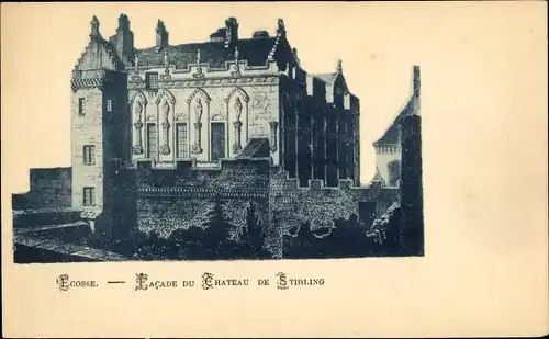 Ak Stirling Schottland, Fassade des Schlosses