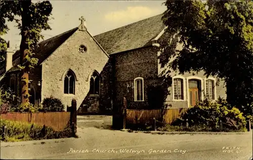 Ak Welwyn Garden City East England, Parish Church