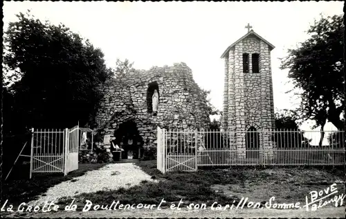 Ak Bouttencourt Somme, Grotte, Glockenturm
