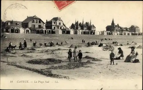 Ak Cayeux sur Mer Somme, Strand Süd