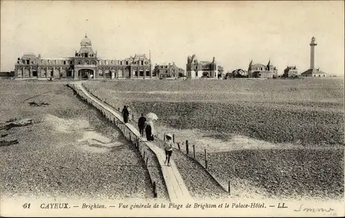 Ak Cayeux sur Mer Somme, Brighton, Strand, Palace-Hotel