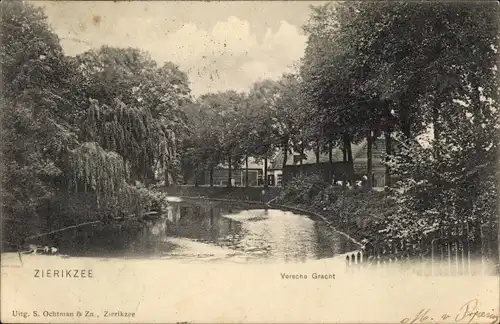 Ak Zierikzee Zeeland, Versche Gracht