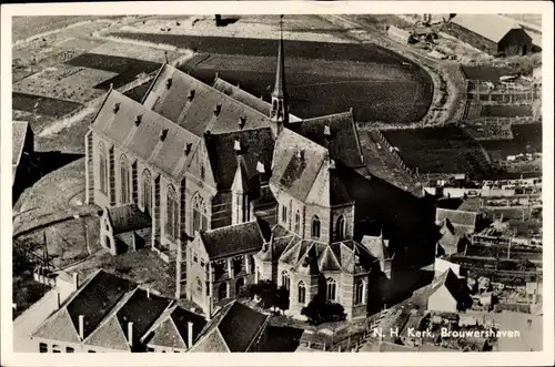 Ak Brouwershaven Zeeland, N. H. Kirche