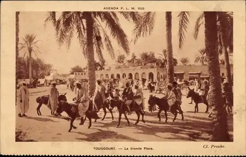 Ak Touggourt Algerier, La Grande Place