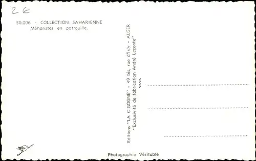 Ak Collection Saharan, Mehoristen auf Patrouille