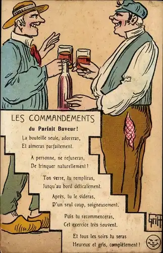 Künstler Ak Griff, The Commandments, Of The Perfect Drinker