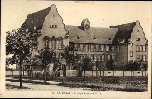 Ak Sélestat Schlettstadt Elsass Bas Rhin, College Koeberle