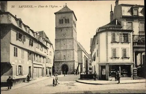 Ak Saverne Zabern Elsass Bas Rhin, Place de l&#39;Eglise, Haus H. Beck