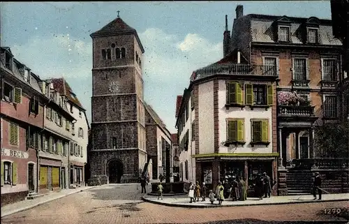 Ak Saverne Zabern Elsass Bas Rhin, Place de l&#39;Eglise, Haus H. Beck