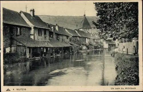 Ak Mutzig Elsass Bas Rhin, Eine Ecke von Mühlbach