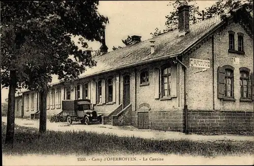 Ak Oberhoffen Oberhofen Elsass Bas Rhin, Lager, Die Kantine