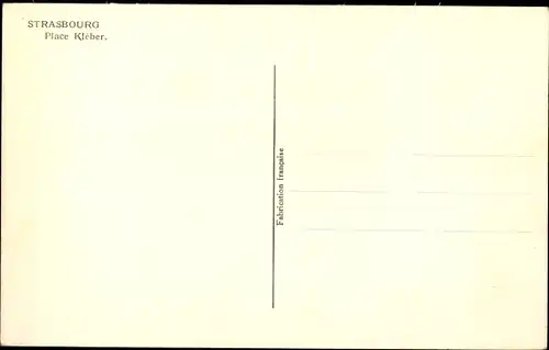Ak Straßburg Straßburg Elsass Bas Rhin, Place Kleber