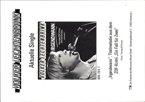 Ak Schauspieler und Sänger Volker Lechtenbrink, Autogramm, Portrait, Irgendwann