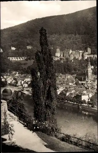 Ak Heidelberg am Neckar, Blick über das Philosophengärtchen