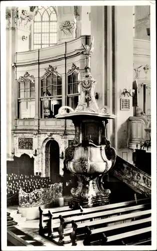 Foto Ak Hamburg Mitte Neustadt, Michaeliskirche, Innenansicht, Kanzel