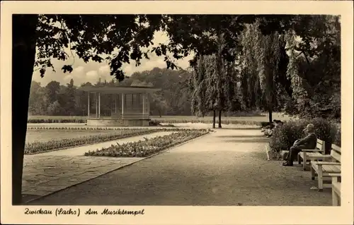 Ak Zwickau in Sachsen, Am Musiktempel