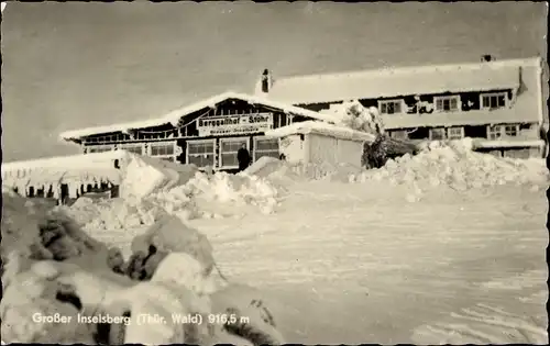 Ak Brotterode in Thüringen, Großer Inselsberg, Bergasthof Stöhr, Winter