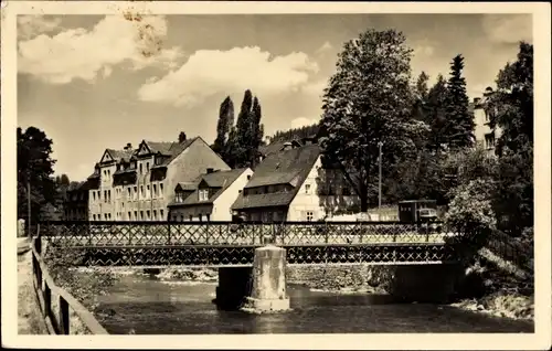 Ak Olbernhau im Erzgebirge Sachsen, Flöha, Kegelbrücke