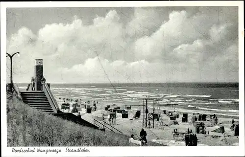 Ak Nordseebad Wangerooge in Ostfriesland, Strand