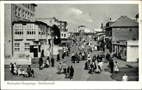 Ak Nordseebad Wangerooge in Ostfriesland, Zedeliusstraße, Passanten