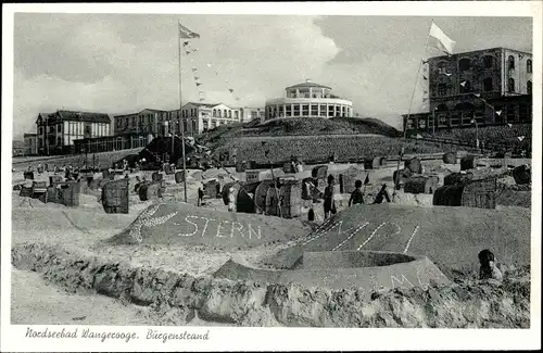 Ak Nordseebad Wangerooge in Ostfriesland, Burgenstrand