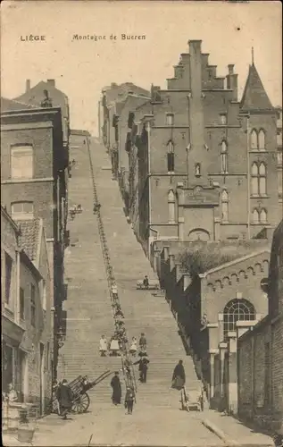 Ak Lüttich Lüttich Wallonien, Montagne de Bueren