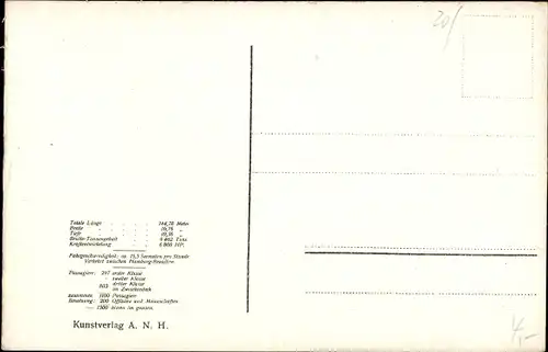 Ak Dampfschiff König Friedrich August, HAPAG