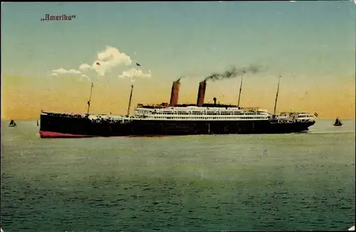 Ak Dampfer Amerika, HAPAG