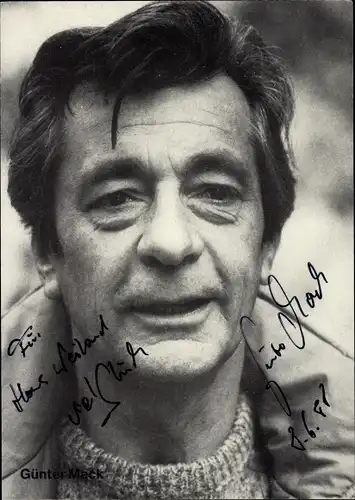 Ak Schauspieler Günter Mack, Portrait, Autogramm