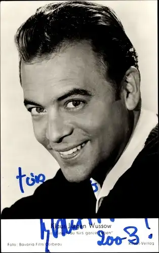 Ak Schauspieler Klausjürgen Wussow, Portrait, Autogramm