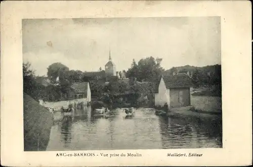Ak Arc en Barrois Haute Marne, Vue prise du Moulin