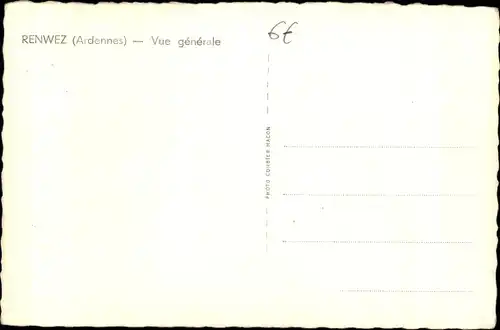 Ak Renwez Ardennen, Gesamtansicht