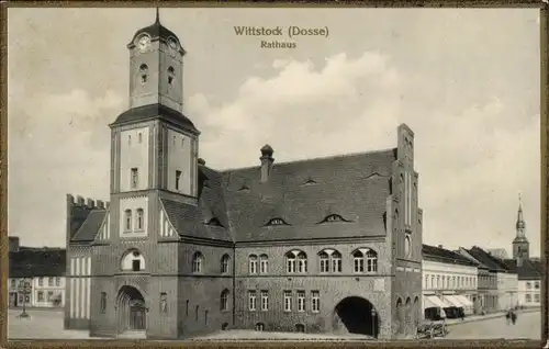 Ak Wittstock Dosse in der Prignitz, Rathaus