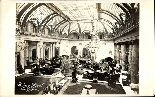 Ak San Francisco Kalifornien USA, Palace Hotel, Palm Court