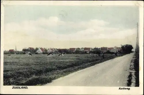 Ak Zuidland Südholland, Kerkweg